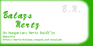 balazs mertz business card